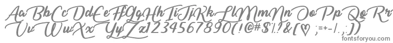 LiarScriptTtf Font – Gray Fonts on White Background