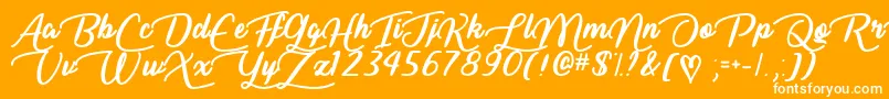 LiarScriptTtf Font – White Fonts on Orange Background