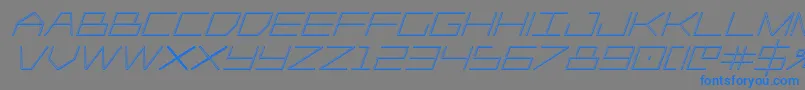 Player1up3Dital Font – Blue Fonts on Gray Background