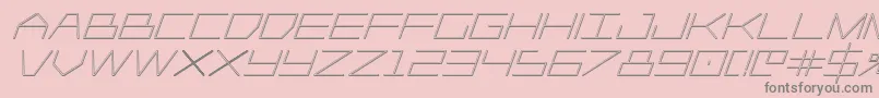 Player1up3Dital Font – Gray Fonts on Pink Background