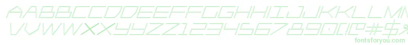Czcionka Player1up3Dital – zielone czcionki
