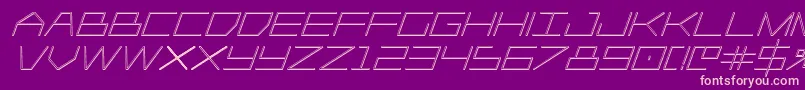 Player1up3Dital Font – Pink Fonts on Purple Background