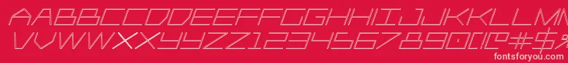 Player1up3Dital Font – Pink Fonts on Red Background