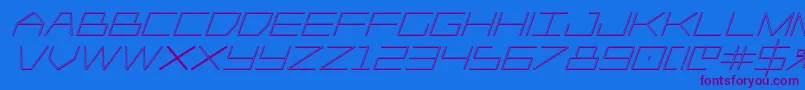 Player1up3Dital Font – Purple Fonts on Blue Background