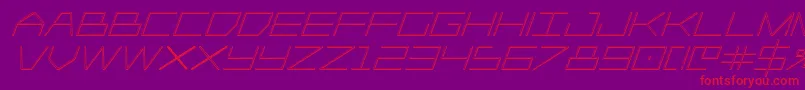 Player1up3Dital Font – Red Fonts on Purple Background