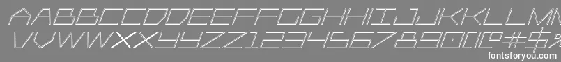 フォントPlayer1up3Dital – 灰色の背景に白い文字