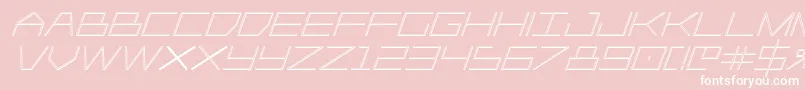 Шрифт Player1up3Dital – белые шрифты на розовом фоне