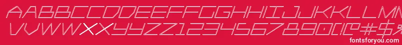 Player1up3Dital-Schriftart – Weiße Schriften auf rotem Hintergrund