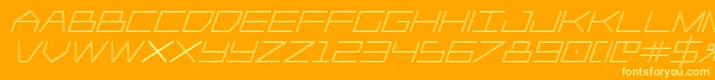 Player1up3Dital Font – Yellow Fonts on Orange Background