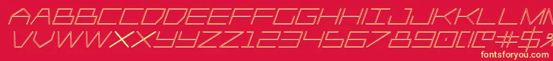 Player1up3Dital Font – Yellow Fonts on Red Background
