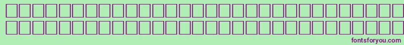 Pikto2-fontti – violetit fontit vihreällä taustalla