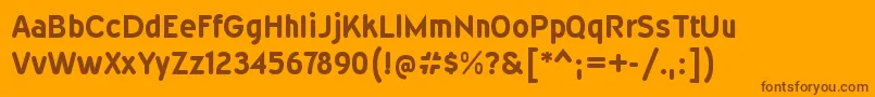 WevlicdrgBold Font – Brown Fonts on Orange Background