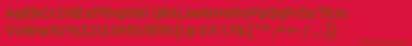 WevlicdrgBold Font – Brown Fonts on Red Background