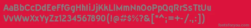 WevlicdrgBold Font – Gray Fonts on Red Background