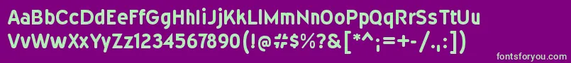 Шрифт WevlicdrgBold – зелёные шрифты на фиолетовом фоне