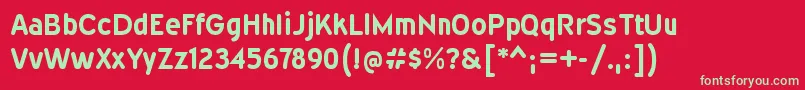 WevlicdrgBold Font – Green Fonts on Red Background