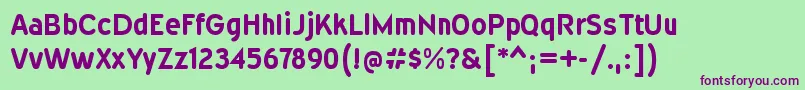 Шрифт WevlicdrgBold – фиолетовые шрифты на зелёном фоне