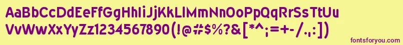 Шрифт WevlicdrgBold – фиолетовые шрифты на жёлтом фоне