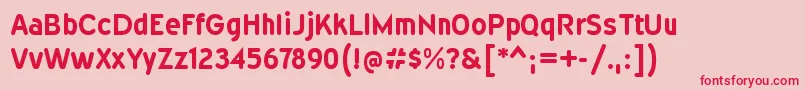 WevlicdrgBold Font – Red Fonts on Pink Background