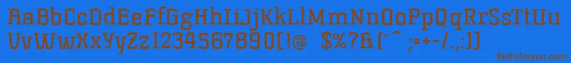 Korneuburgslabregular Font – Brown Fonts on Blue Background
