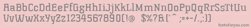 Korneuburgslabregular Font – Gray Fonts on Pink Background