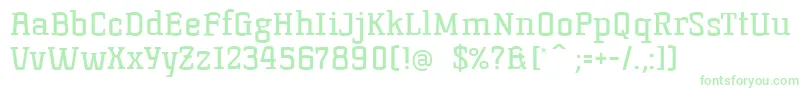 Шрифт Korneuburgslabregular – зелёные шрифты на белом фоне