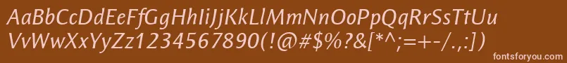 fuente ResavskabgsansItalic – Fuentes Rosadas Sobre Fondo Marrón