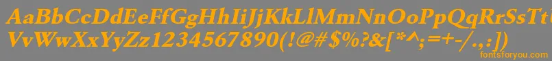 UrwgaramondtextbolwidOblique Font – Orange Fonts on Gray Background