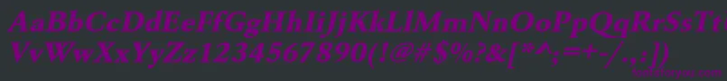 UrwgaramondtextbolwidOblique Font – Purple Fonts on Black Background