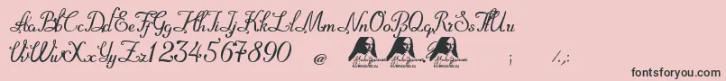 MadreSuperiora Font – Black Fonts on Pink Background