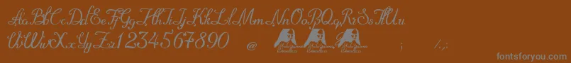 MadreSuperiora Font – Gray Fonts on Brown Background