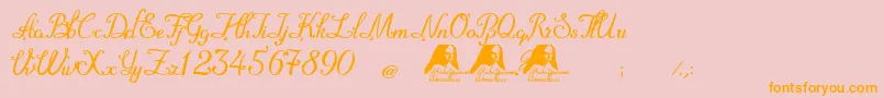 MadreSuperiora Font – Orange Fonts on Pink Background