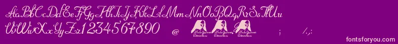 MadreSuperiora Font – Pink Fonts on Purple Background