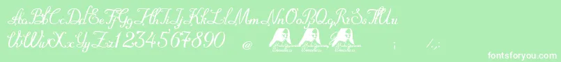 MadreSuperiora Font – White Fonts on Green Background