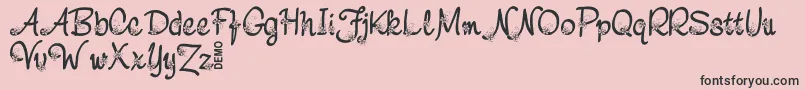 フォントNebuloDemo – ピンクの背景に黒い文字