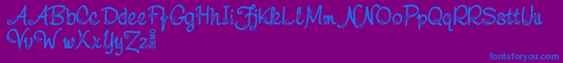 NebuloDemo Font – Blue Fonts on Purple Background