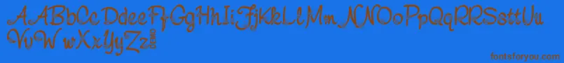 NebuloDemo Font – Brown Fonts on Blue Background