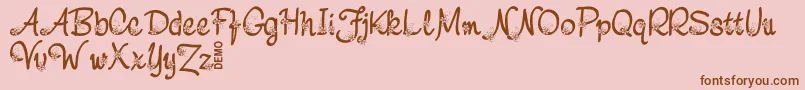 NebuloDemo Font – Brown Fonts on Pink Background