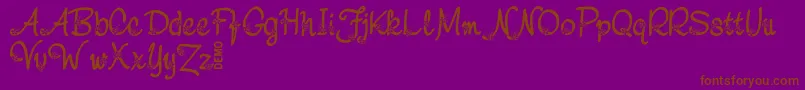 Шрифт NebuloDemo – коричневые шрифты на фиолетовом фоне