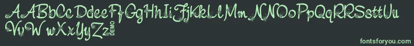 NebuloDemo Font – Green Fonts on Black Background