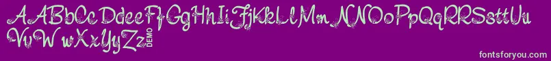 NebuloDemo Font – Green Fonts on Purple Background