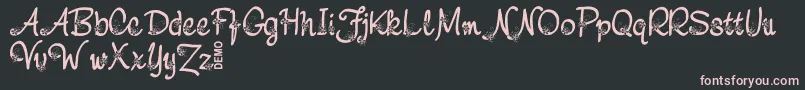 NebuloDemo Font – Pink Fonts on Black Background