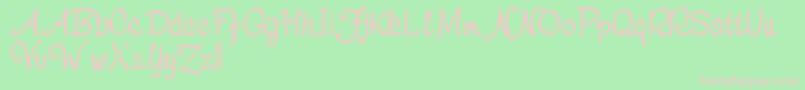 NebuloDemo Font – Pink Fonts on Green Background