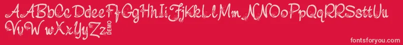 NebuloDemo Font – Pink Fonts on Red Background