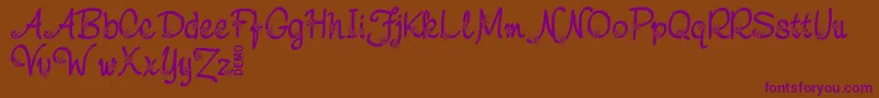 NebuloDemo Font – Purple Fonts on Brown Background