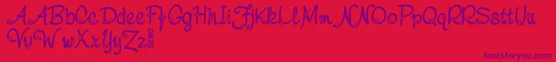 NebuloDemo Font – Purple Fonts on Red Background