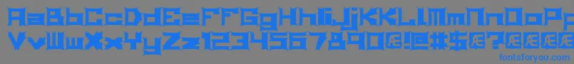 フォントRelapseBrk – 灰色の背景に青い文字