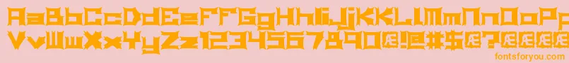 RelapseBrk Font – Orange Fonts on Pink Background