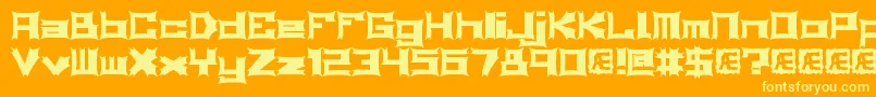 RelapseBrk Font – Yellow Fonts on Orange Background