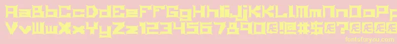 RelapseBrk Font – Yellow Fonts on Pink Background